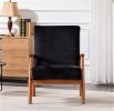 25'' Wide Classic Mid-Century Modern Arm Chair, Black