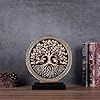 Abstract Circular Tree of Life Decorative Sculpture, Black and Gold Home Decor, Modern Art Home Accent Suitable for Office Shelves, Coffee Tables