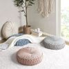 Dia 22"x6" Poly Chenille Round Floor Pillow Cushion