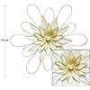 Metal Flower Wall Decor - 13" Metal Floral Wall Decoration for Bedroom, Living Room, Bathroom, Kitchen, Outdoor Wall Art