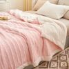 Pink Fleece Throw Blanket – Soft and Cozy Sofa and Bed Comforter, Warm Decorative Blanket for Living Room, Bedroom, Couch, or Nap Use