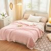 Pink Fleece Throw Blanket – Soft and Cozy Sofa and Bed Comforter, Warm Decorative Blanket for Living Room, Bedroom, Couch, or Nap Use