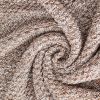 Coffee Knitted Throw Blanket for Couch, Soft, Cozy Machine Washable 100% Cotton Sofa Knit Blankets, Heavy 3.0lb Weight, 51 x 63 Inches