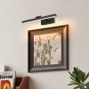 16inch Black Bathroom Light Fixtures Over Mirror Modern Dimmable LED Vanity Light for Bathroom Wall Lighting