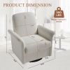 Swivel Accent Chair Modern Barrel Armchair with Wood Base for Bedroom Reading Waiting Living Room