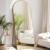 Arched Full Length Floor Mirror with Stand, Modern Full Body Mirror with Aluminum Frame for Bedroom, Living Room and Home Decor, 64 x 21 Inch