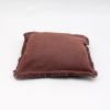 Stonewashed Linen Throw Pillow with Handworked Edges & Fringe -22X22"