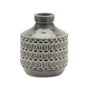 Vase 7"H Terra Cotta (Material: Clay, Color: Grey)