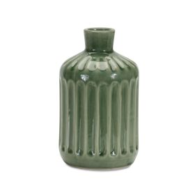 Vase 7"H Terra Cotta (Material: Clay, Color: green)