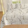 3 pcs Cherry Blossom Quilted Bedspread Set, Beige Floral Branch Print Quilt Set, Lightweight Reversible Coverlet with Pillow Shams