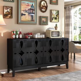 60.5" Mid Century Modern Sideboard Buffet Cabinet with Storage, TV Media Console Table (Color: as Pic)