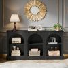 Console Table, Farmhouse Entryway Table with 3 Tier Storage