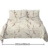 3 pcs Cherry Blossom Quilted Bedspread Set, Beige Floral Branch Print Quilt Set, Lightweight Reversible Coverlet with Pillow Shams