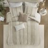 3 Piece Striped Cotton Comforter Set