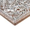 2 PCS Distressed Carved Wood Wall Decor Set